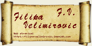 Filipa Velimirović vizit kartica
